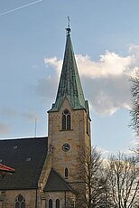 Außenansicht der Kirche in Vehlen