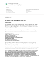 Andacht "Die Bergkette ist bunt!" in Wendthagen am 25. Oktober 2025